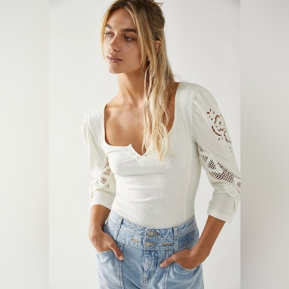 NWT Free People Brunch Date Top